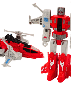 2in1 raudonas robotas–sraigtasparnis vaikams