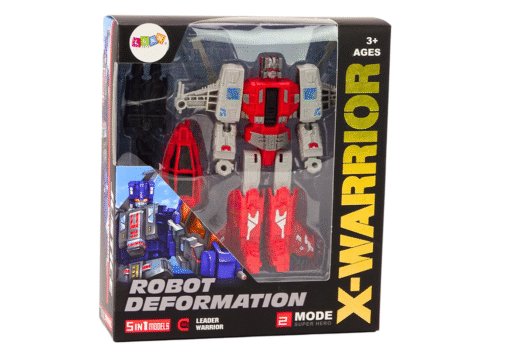 2in1 raudonas robotas–sraigtasparnis vaikams