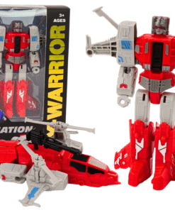 2in1 raudonas robotas–sraigtasparnis vaikams