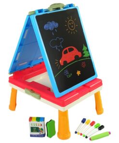 3in1 magnetinė–kreidinė lenta su žaidimų stalu