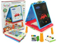 3in1 magnetinė–kreidinė lenta su žaidimų stalu