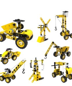 8in1 konstruktorių rinkinys statybinės mašinos