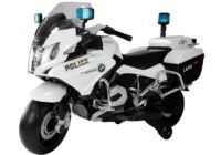 BMW baltas policijos motociklas – elektrinis vaikų motoroleris