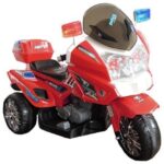 CH815 raudonas – elektrinis vaikiškas policijos motociklas