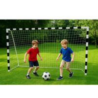 Dideli metaliniai treniruočių futbolo vartai 300×200×110 cm