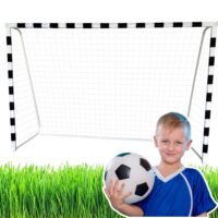 Dideli metaliniai treniruočių futbolo vartai 300×200×110 cm