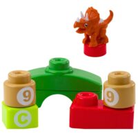 Dino edukacinės kaladėlės su raidėmis