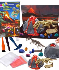 Edukacinis vulkano ir dinozaurų rinkinys mažajam chemikui