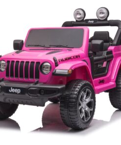 Elektrinis vaikiškas automobilis Jeep Wrangler Rubicon DK-JWR555 rožinės spalvos
