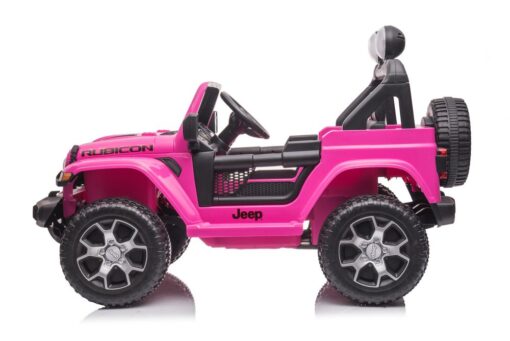 Elektrinis vaikiškas automobilis Jeep Wrangler Rubicon DK-JWR555 rožinės spalvos
