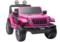 Elektrinis vaikiškas automobilis Jeep Wrangler Rubicon DK-JWR555 rožinės spalvos
