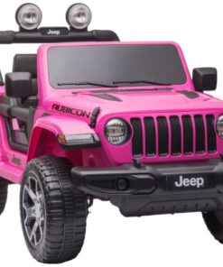 Elektrinis vaikiškas automobilis Jeep Wrangler Rubicon DK-JWR555 rožinės spalvos