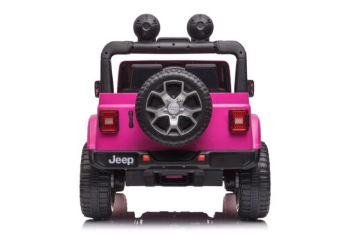 Elektrinis vaikiškas automobilis Jeep Wrangler Rubicon DK-JWR555 rožinės spalvos