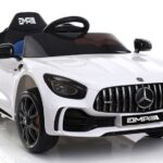 Elektrinis vaikiškas automobilis Mercedes GTR – baltas