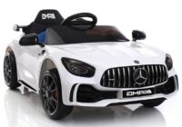 Elektrinis vaikiškas automobilis Mercedes GTR – baltas