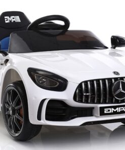 Elektrinis vaikiškas automobilis Mercedes GTR – baltas