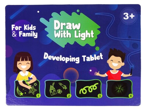 Fluorescencinė piešimo lenta Sketch Light Board su šviesos rašikliu