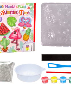 Kūrybinis gipsinių magnetukų rinkinys „Holiday Flamingo & Watermelon“