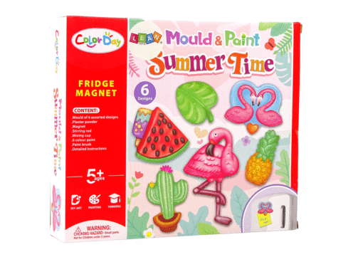 Kūrybinis gipsinių magnetukų rinkinys „Holiday Flamingo & Watermelon“