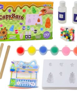 Kūrybinis kapibaros gelio figūrėlių DIY rinkinys – 18 dalių