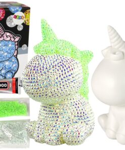 Kūrybinis rinkinys „Unicorn“ su deimantukais – žalias