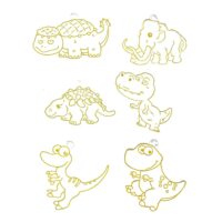 Kūrybinis vitražinių 3D dinozaurų raktų pakabukų rinkinys