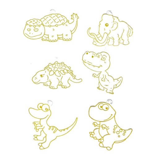 Kūrybinis vitražinių 3D dinozaurų raktų pakabukų rinkinys