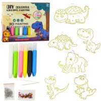 Kūrybinis vitražinių 3D dinozaurų raktų pakabukų rinkinys