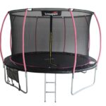 LEAN Sport Max 14ft (426 cm) batutas – juodas su rožiniais akcentais