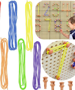 MASTERKIDZ Kaiščių ir virvelių rinkinys STEM mokslo ir kūrybinei lentai