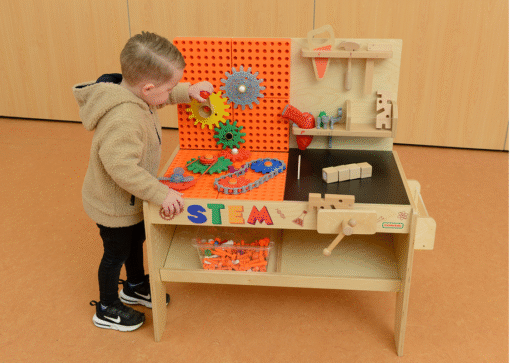 MASTERKIDZ Medinės dirbtuvės XXL Montessori STEM su įrankiais