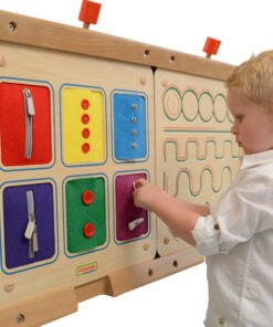 MASTERKIDZ Montessori sieninė lenta su atidarymo ir uždarymo užraktais