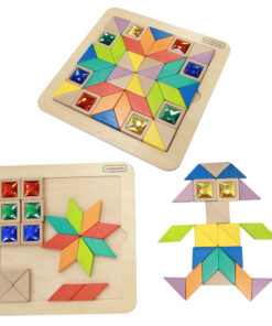 MASTERKIDZ Montessori spalvų ir formų tangramo mozaika