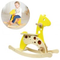 MASTERKIDZ medinė linguojanti žirafa – supamasis žaislas vaikams