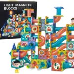 Magnetinė šviečianti kamuoliukų trasa 3D 292 vnt