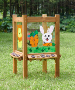 Masterkidz 4 pusių skaidri akrilinė piešimo lenta su puodeliais