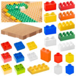 Masterkidz STEM kaladėlių rinkinys (135 vnt.) su 4 panelių užklotais.