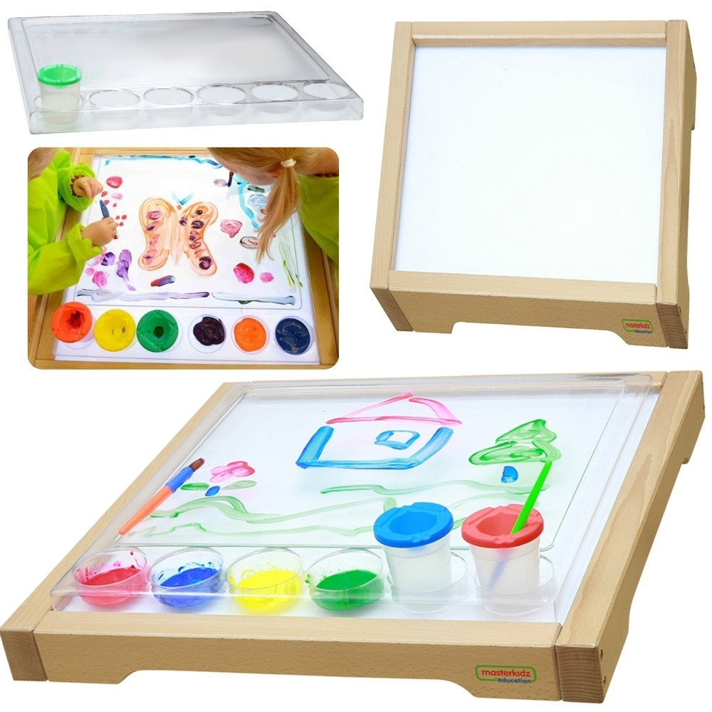 Masterkidz sensorinis rėmas su LED panele ir skaidriu piešimo padėklu Masterkidz sensorinis rėmas su LED panele ir skaidriu piešimo padėklu