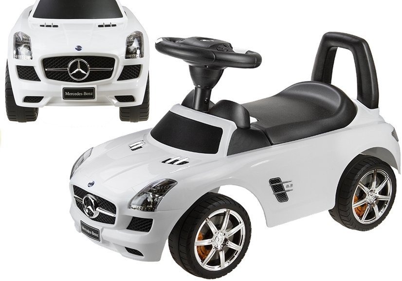 Mercedes-Benz SLS AMG White &ndash; valge laste jalgadega l&uuml;katav auto