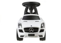 Mercedes-Benz SLS AMG White – vaikiška stumiama paspiriama mašinėlė (balta)
