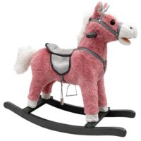 Rožinis supamas arkliukas su garsais 74 cm