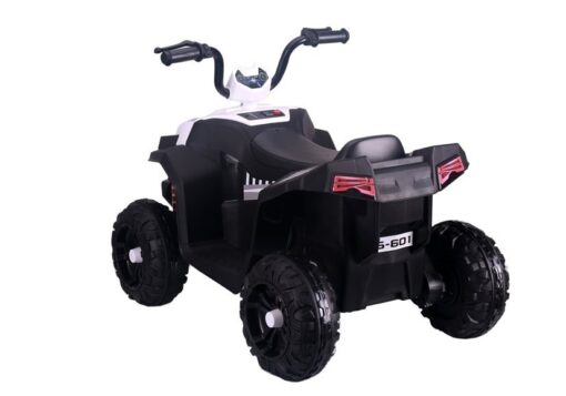 S601 White – elektrinis vaikiškas keturratis (Quad) – baltas