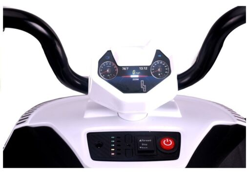 S601 White – elektrinis vaikiškas keturratis (Quad) – baltas
