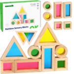 TOOKY TOY Mediniai Spalvoti Veidrodiniai Kaladėliai