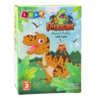 Vaikiška dinozauro deimantinės mozaikos LED naktinė lempa su pulteliu