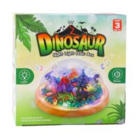 Vaikiška naktinė lempa – dinozaurų terariumas su melodijomis