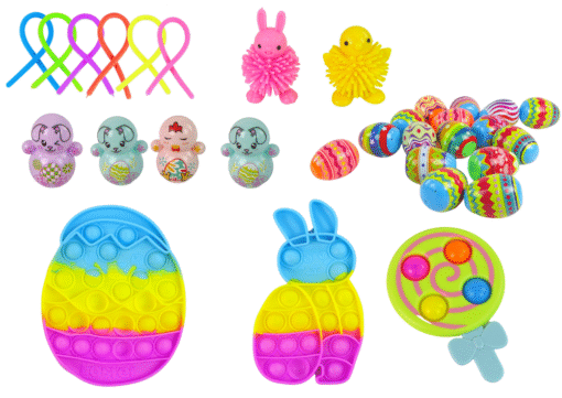 Velykinis sensorinių žaislų rinkinys „Happy Easter“ – staigmenų dėžutė