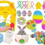 Velykinis sensorinių žaislų rinkinys „Happy Easter“ – staigmenų dėžutė