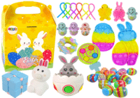 Velykinis sensorinių žaislų rinkinys „Happy Easter“ – staigmenų dėžutė