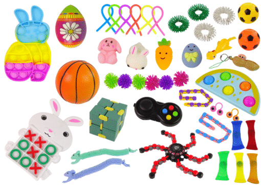 Velykinis „Fidget“ Pop It & Squishy antistresinių žaislų rinkinys – 41 vnt.